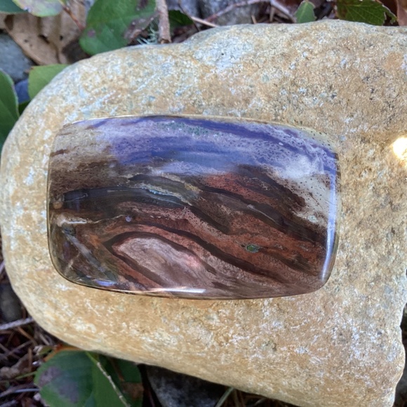 Vintage Handcrafted Spectacular Multi Dimensional Polished Stone Belt Buckle main image 7